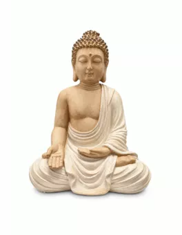 Statua Buddha Varada Beige in Resina 29 cm