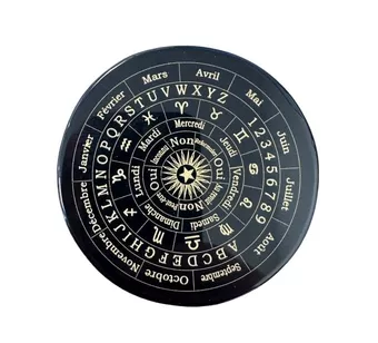 Placca divinatoria in onice nero 8 cm