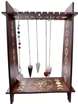 Portapendolo divinatorio in legno marrone