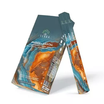 Incenso Hexa Terra Ambra Sandalwood senza carbone
