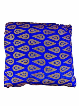 Cuscino quadrato blu per campana tibetana 15 cm