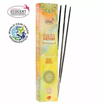 Perma Nature Ayurveda Basilico Incenso Etichetta Ecocert-Fair Trade 15g