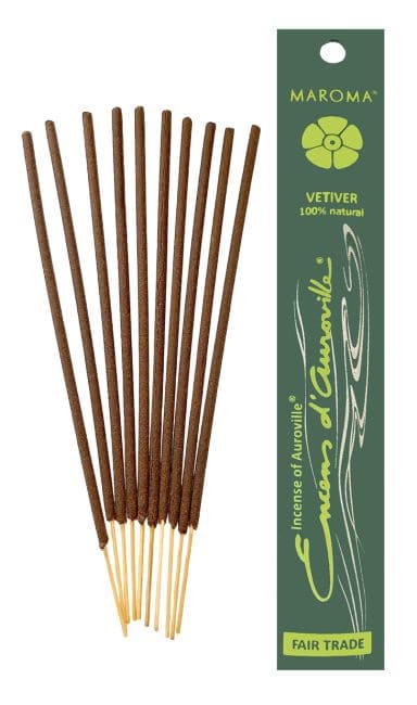 Auroville Vetiver Incenso 5x 10 Bastoncini