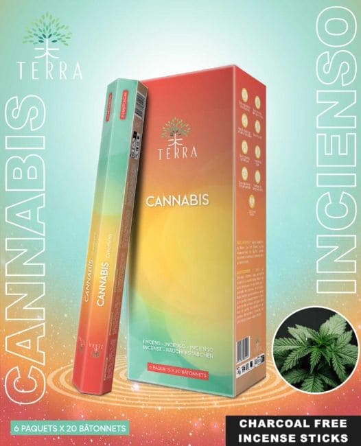 Incenso Terra Cannabis hexa senza carbone