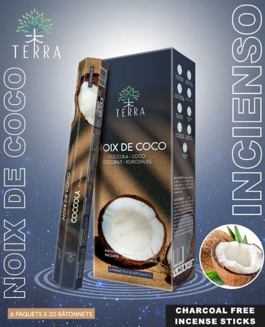 Terra Incenso Cocco Hexa senza carbone