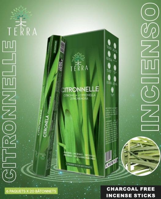 Incenso Terra citronella hexa senza carbone 30gr