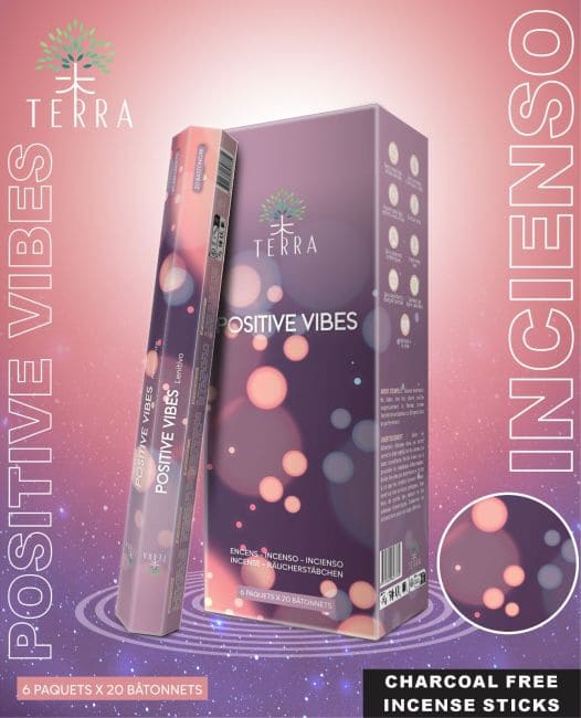 Incenso Hexa Terra Positive Vibes senza carbone