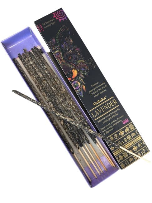 Goloka Smudge lavanda spirito animale incenso 8 bastoncini