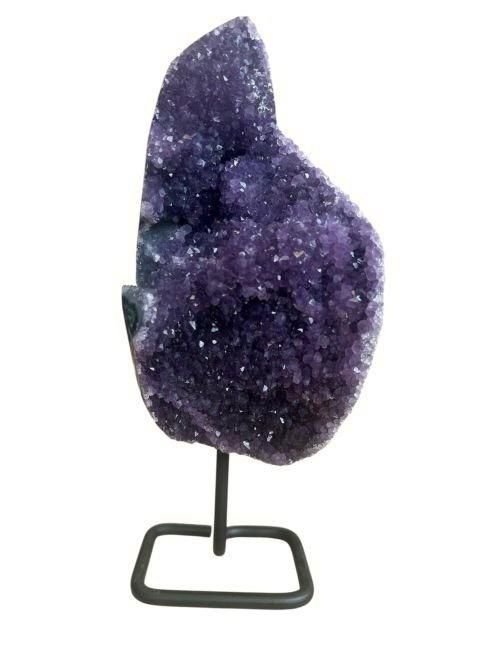 incenso ad Geode di ametista AA brasiliana su base da 3,02 kg