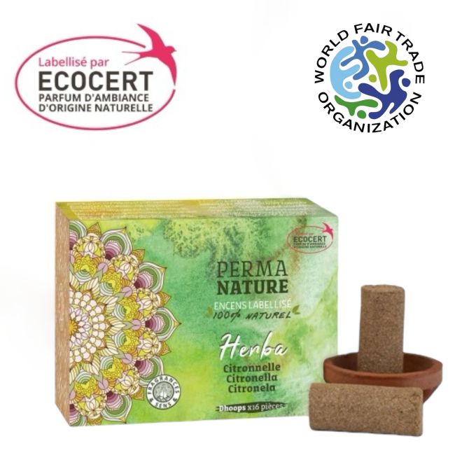 Etichetta Ecocert Dhoop Perma Nature Herba Lemongrass