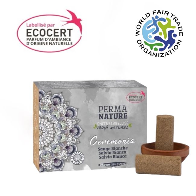 Dhoop Perma Nature Ceremonia White Sage Ecocert Etichetta