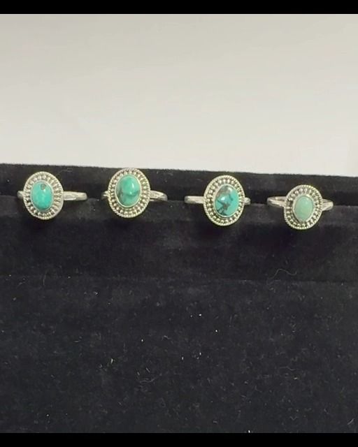 Anello in argento 925 Larimar AA T56