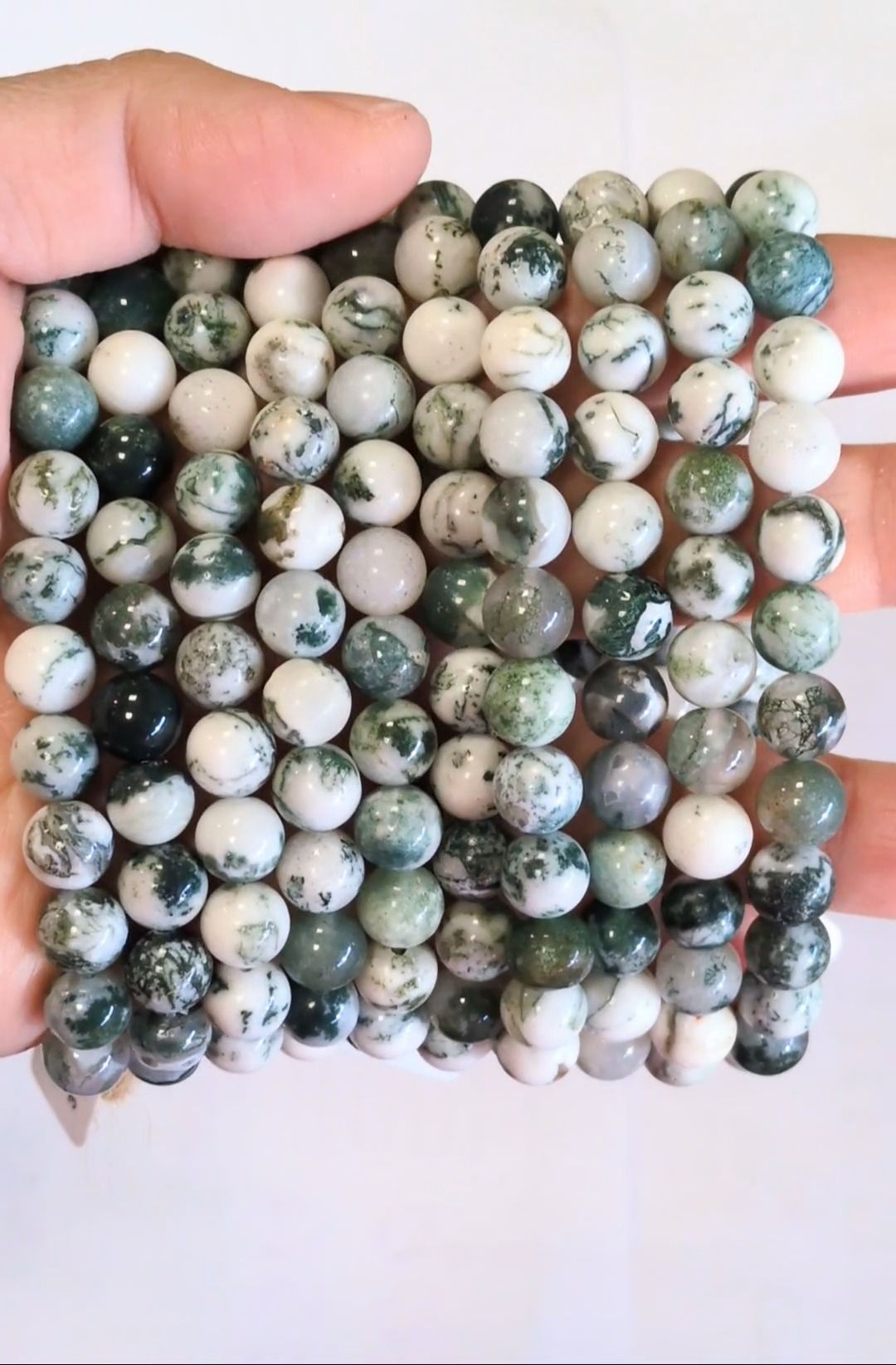 Bracciale Agata Albero Qualità A perle 8mm