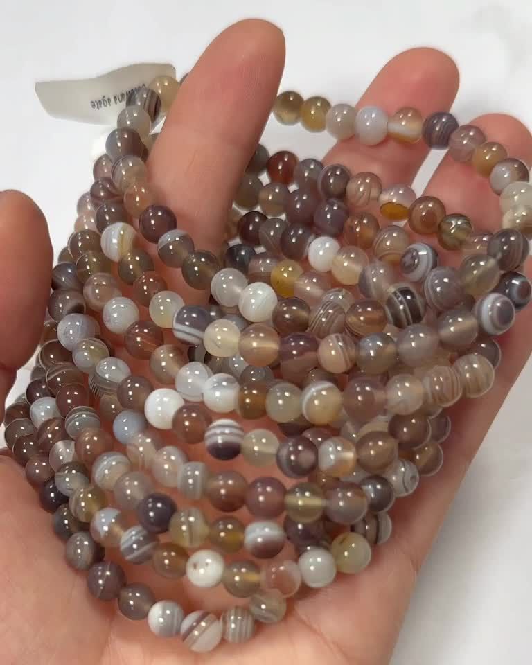 Bracciale Agata Botswana AA perles 6mm