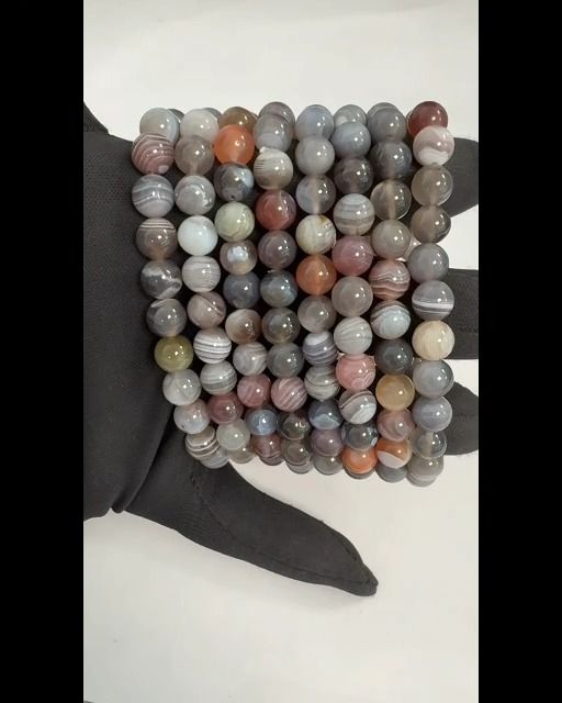 Bracciale Agata Botswana AA perles 8mm