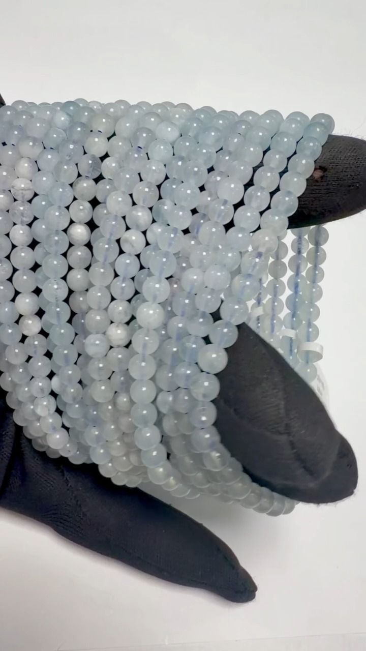 Bracciale in Acquamarina A perle 4-5mm