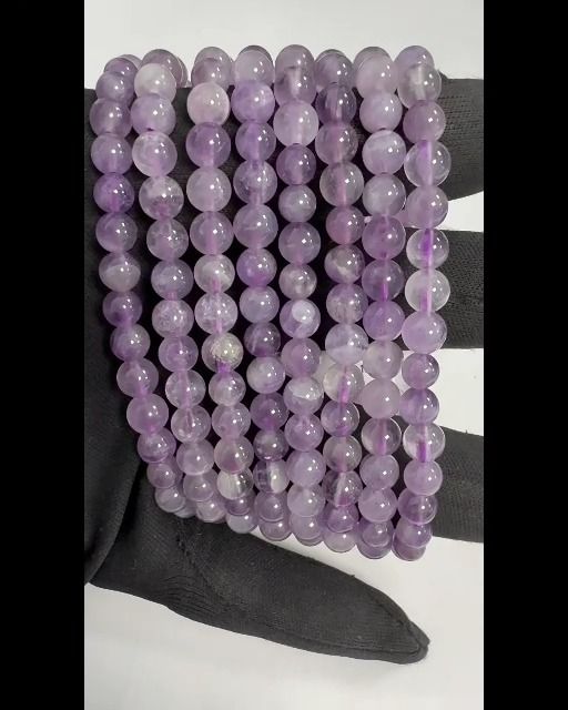 Bracciale Ametista Lavanda A perline 6mm