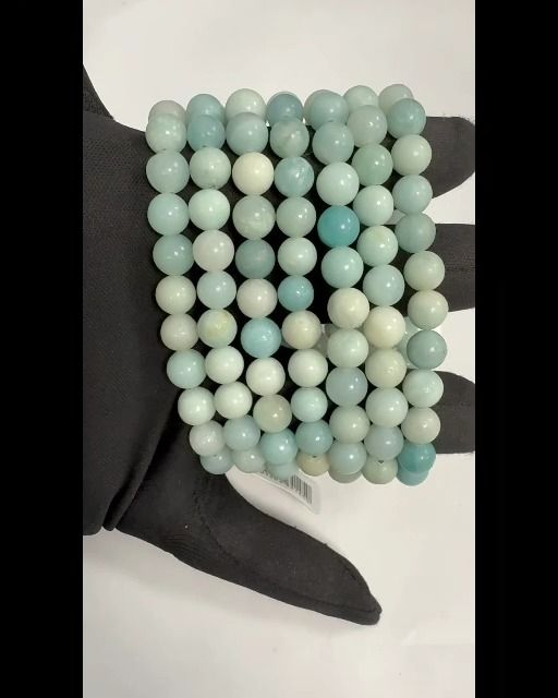 Bracciale in amazzonite Brasile A perline 8mm