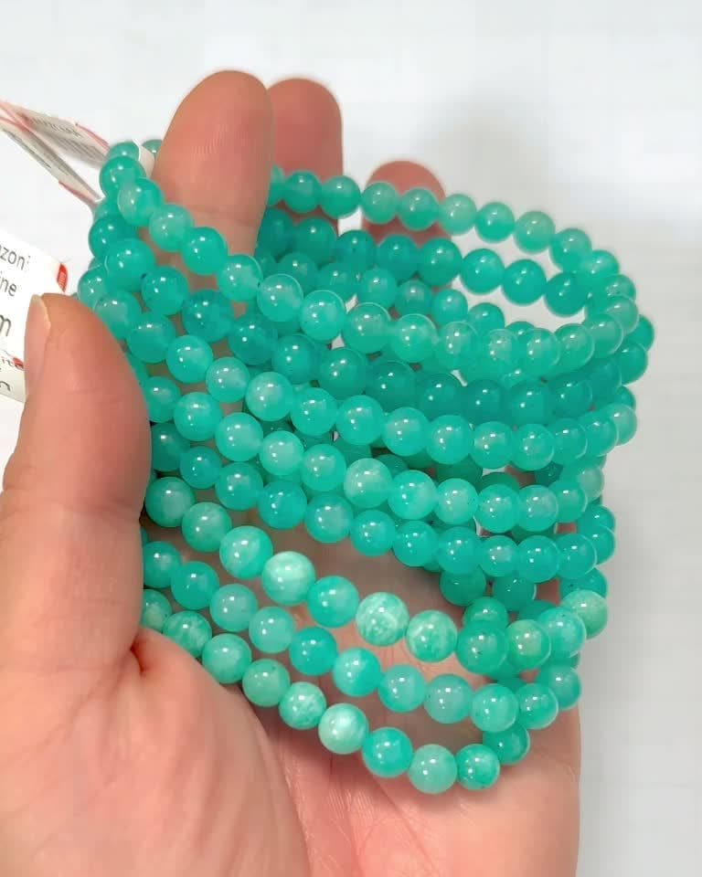 Bracciale amazzonite Perline Cina AA 5.5-6.5 mm
