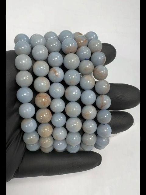 Bracciale Angelite A perles 10mm