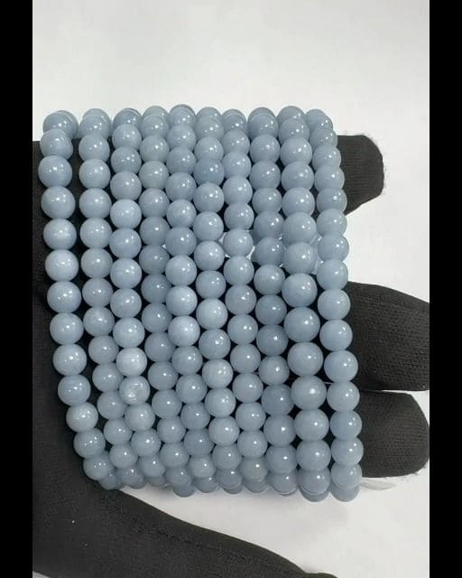Bracciale Angelite A perline 6-7mm