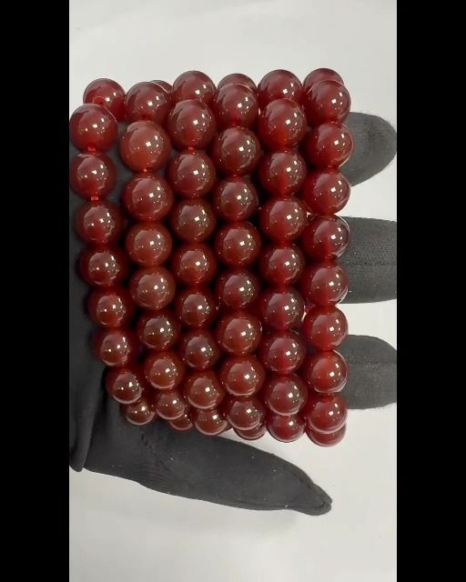 Bracciale in Agata Rossa perline A da 10 mm