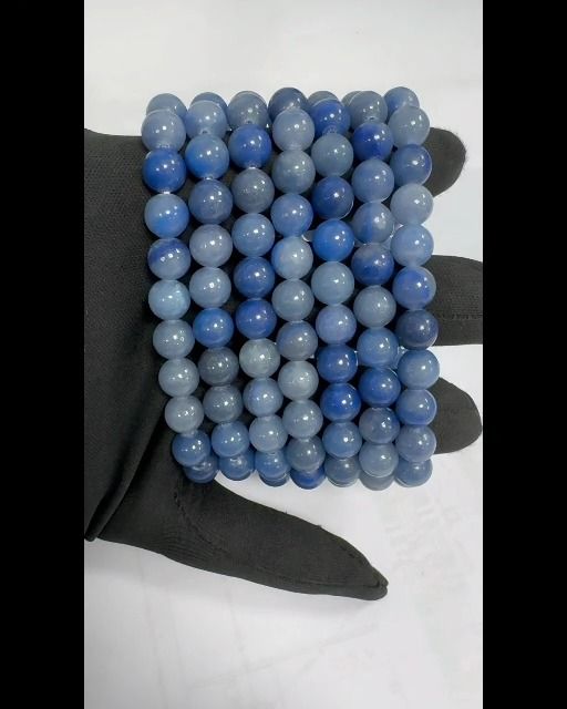 Bracciale Aventurine blu A perline 8mm