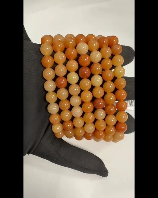 Bracciale Avventurina Gialo A perline 8mm