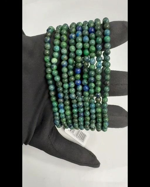 Bracciale malachite e azzurrite perles 4mm
