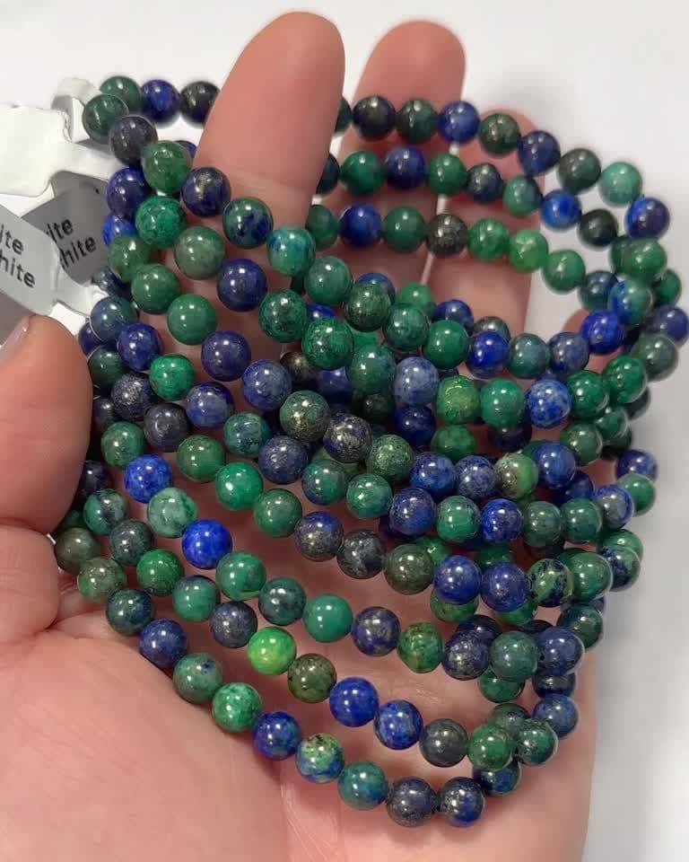 Braccialetto Azurite e malachite perles 6mm