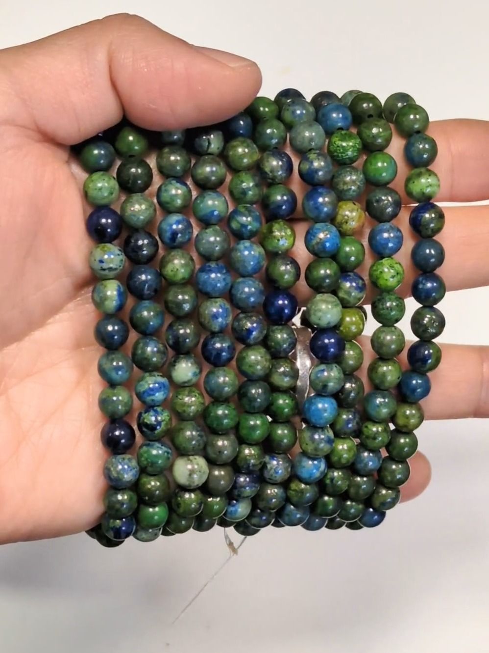 Braccialetto Azurite e malachite perles 6mm