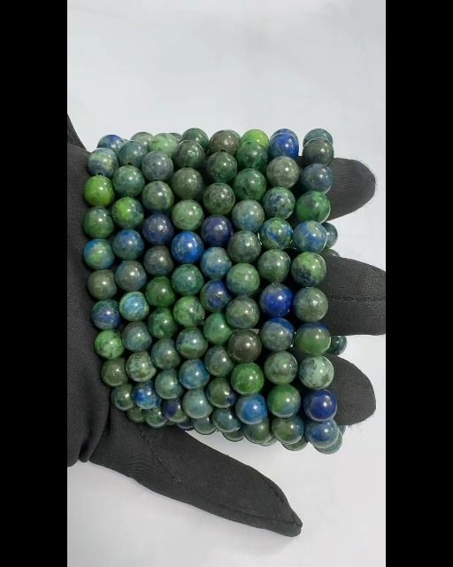 Braccialetto Azurite e malachite perles 8mm