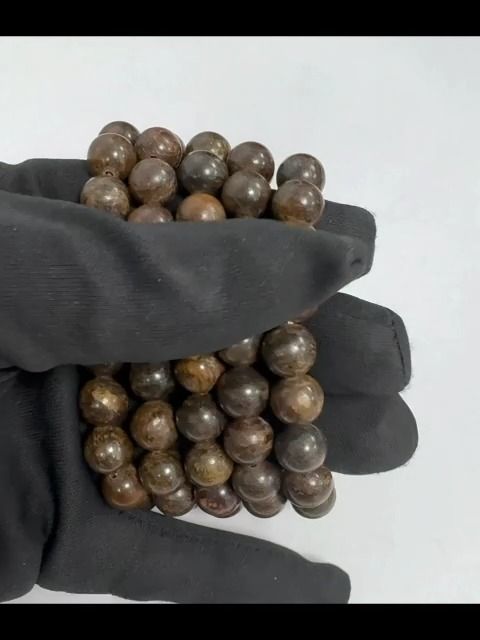 Bracciale perle di bronzite 10mm