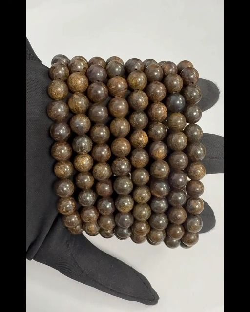 Bracciale perle di bronzite 8mm