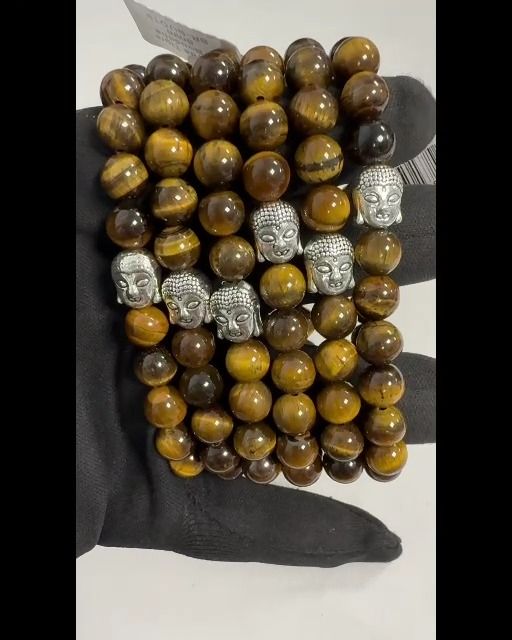 Bracciale Tiger Eye & Buddha A perline 8mm