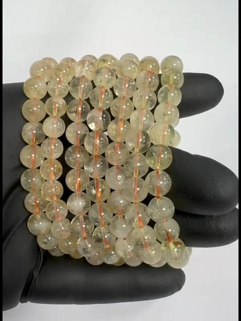 Bracciale perle di citrino naturale 8-9mm