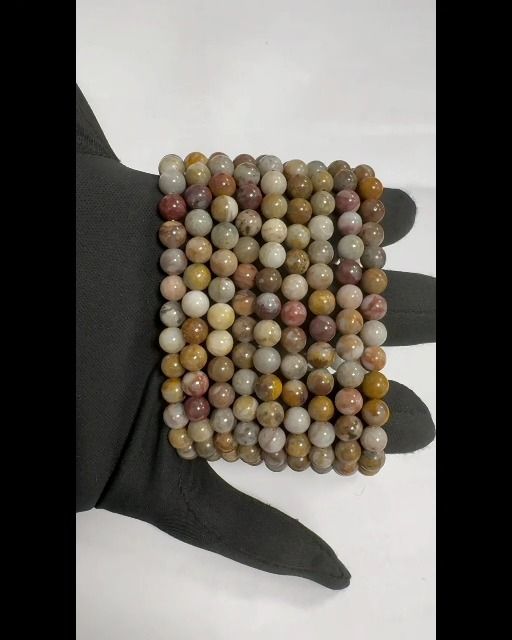 Bracciale Crazy Lace in agata rossa A perline da 6 mm