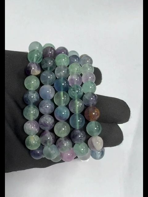 Bracciale Fluorite multicolore perles 10mm