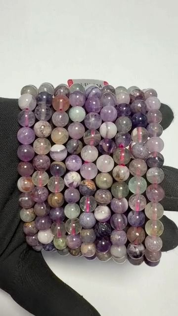 Bracciale in Fluorite Multicolore AA perle 6.5-7.5mm