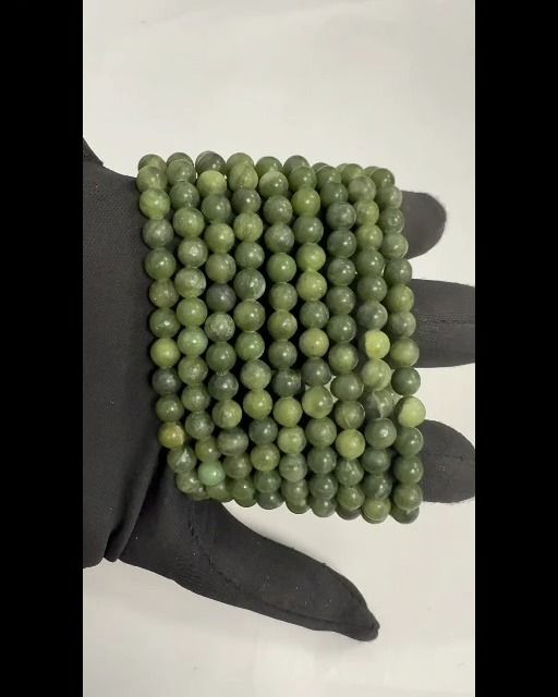 Bracciale Jade Nephrite A perles 6mm