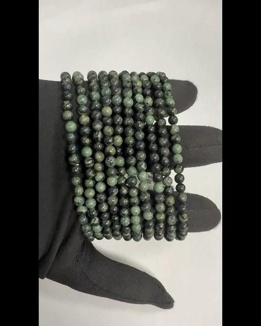 Bracciale con diaspro Kambaba perline 4mm
