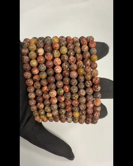 Bracciale in diaspro orbicolare leopardo 6-7 mm