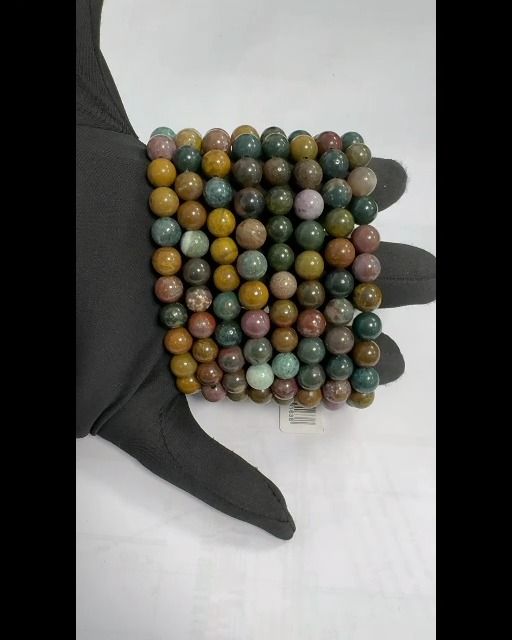 Bracciale con perline Diaspro Oceano A 8mm