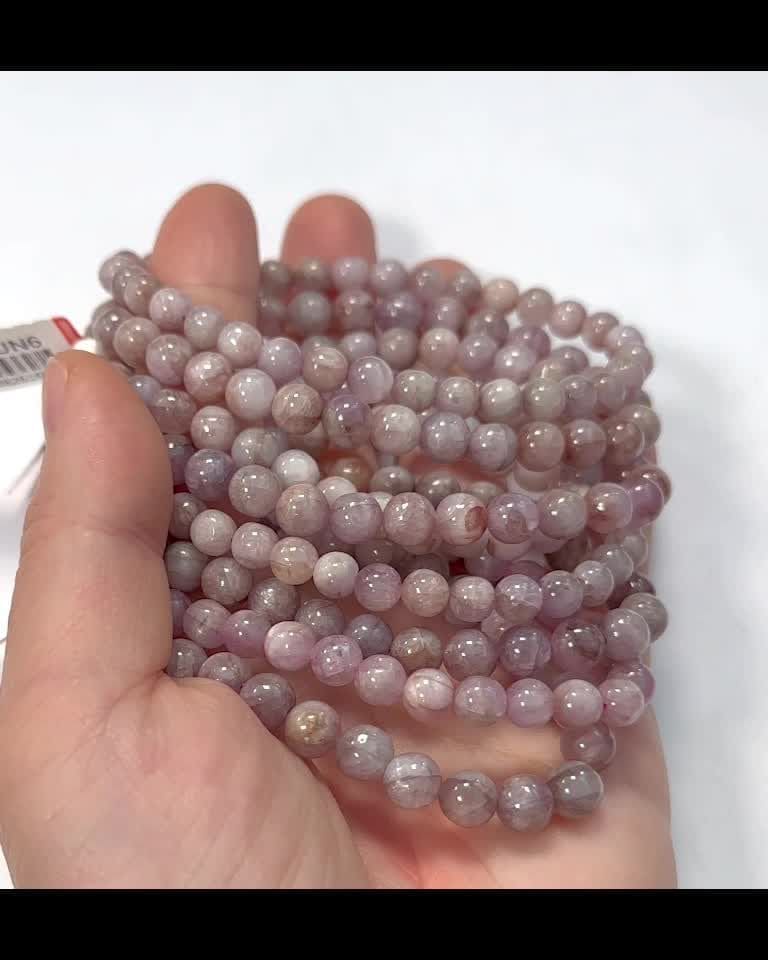 Bracciale Kunzite perline AB 5.5-6.5mm