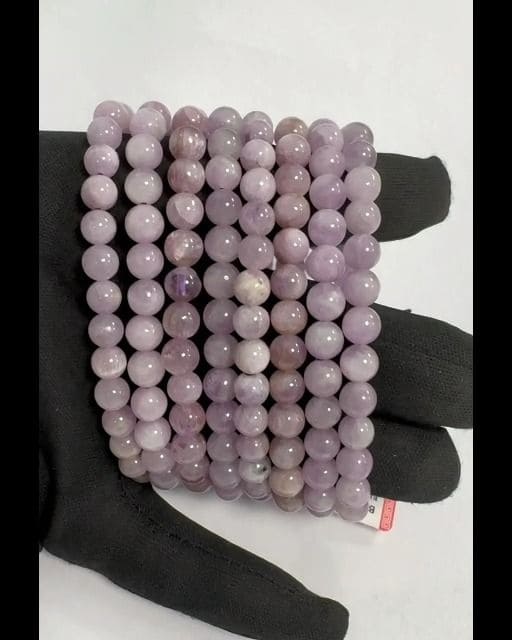 Bracciale Kunzite perline AA 5,5 mm