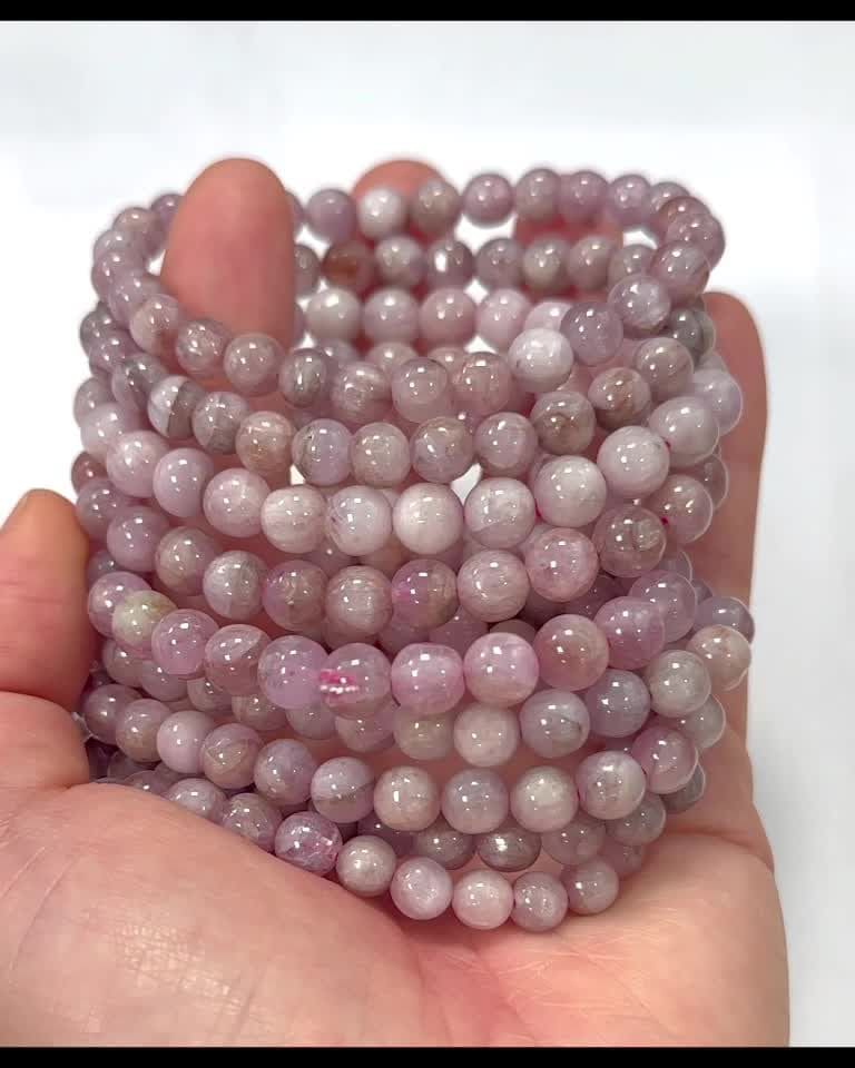 Bracciale Kunzite AB perline 6.5-7.5 mm