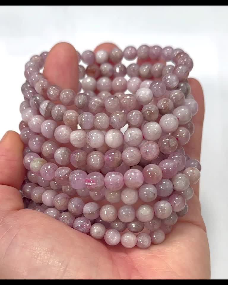 Bracciale Kunzite AB perline 6,5-7,5 mm