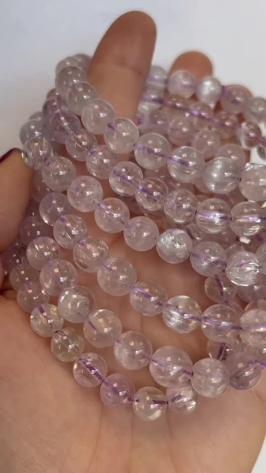 Bracciale Kunzite perline AAAA 7.5-8.5mm