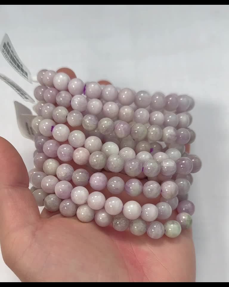 Bracciale Kunzite perline AB 8mm