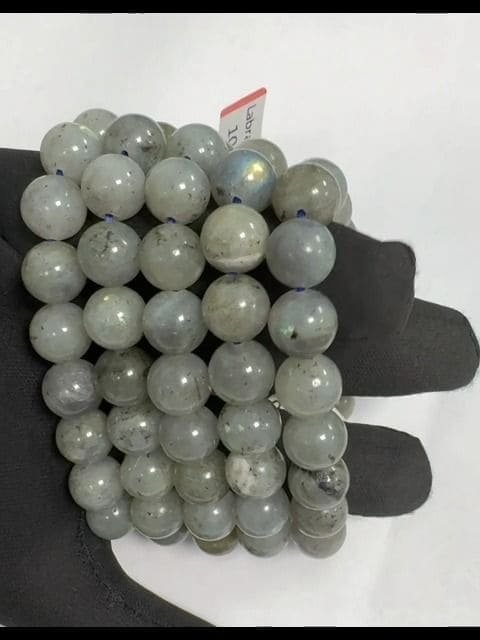 Braccialetto di perle di labradorite da 10 mm